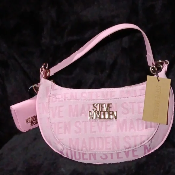 NWT Steve Madden pink barmin w/matching coin purse - Picture 1 of 7
